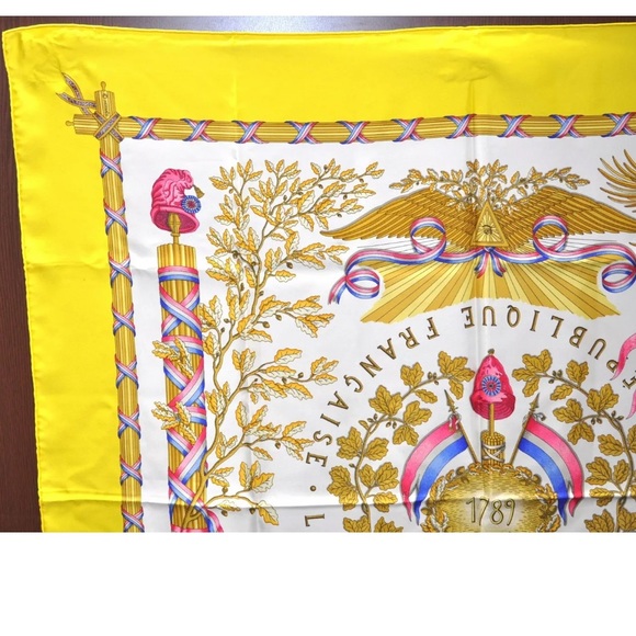 Hermes Republique Francaise Liberte Egalite Fraternite Scarf, Carre 90 - Picture 2 of 10